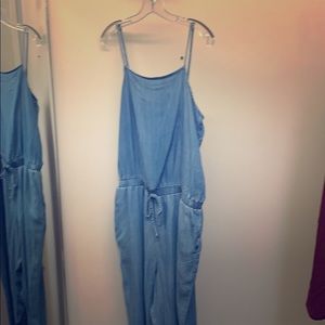 Ladies Jumpsuit. Denim look.